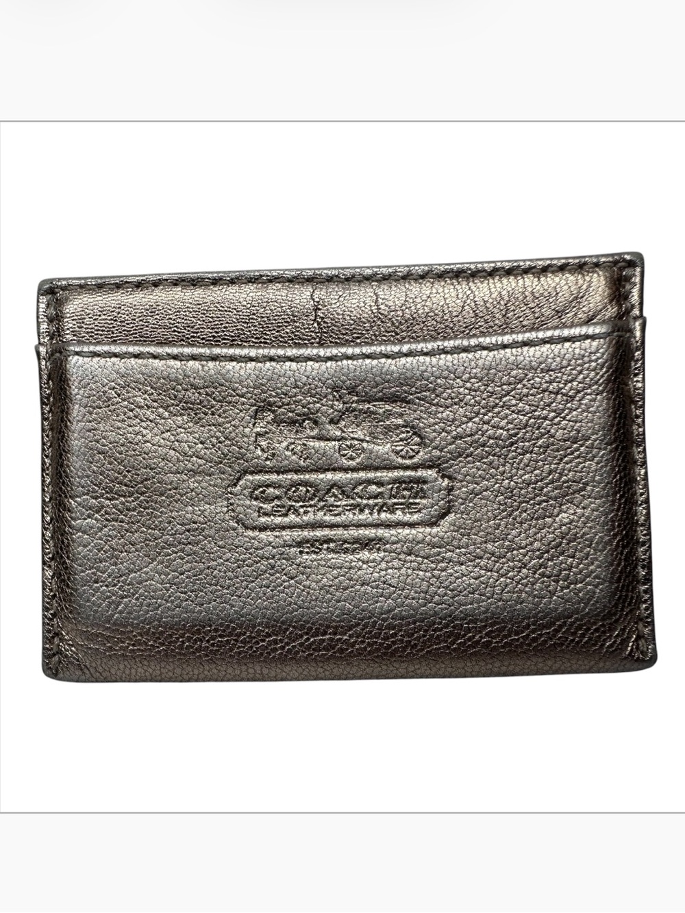 Coach Metallic Leather Card Case
